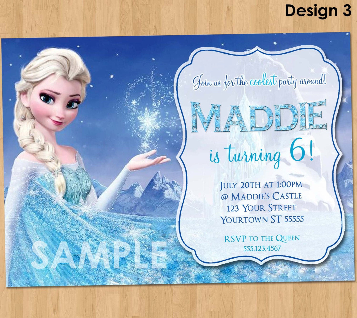 Frozen Birthday Invitation
 Frozen Birthday Invitation Elsa Frozen Invitation