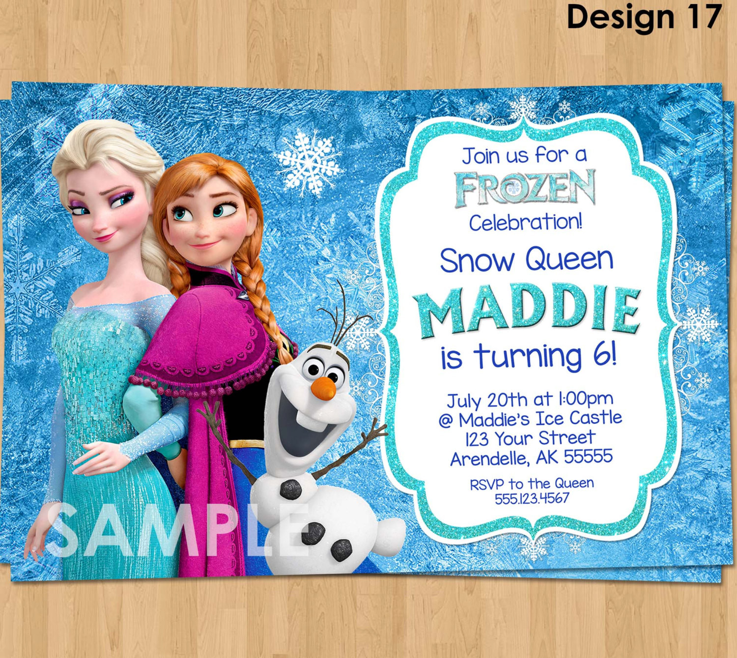 Frozen Birthday Invitation
 Frozen Invitation Frozen Birthday Invitation Disney Frozen