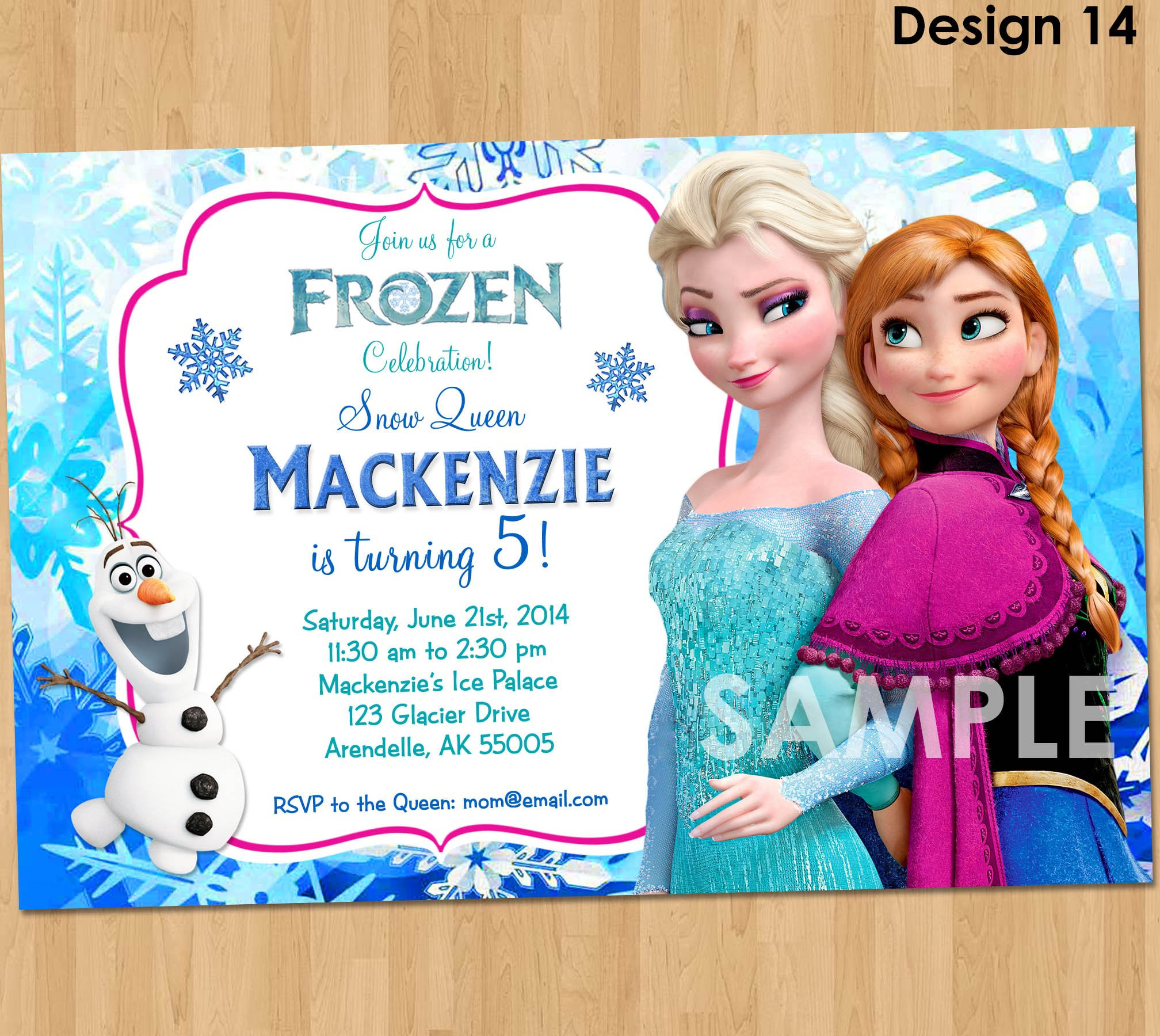 Frozen Birthday Invitation
 Frozen Invitation Frozen Birthday Invitation Disney