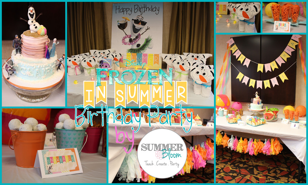Frozen Summer Birthday Party Ideas
 Summer Bloom Teach Create Party Frozen "In Summer