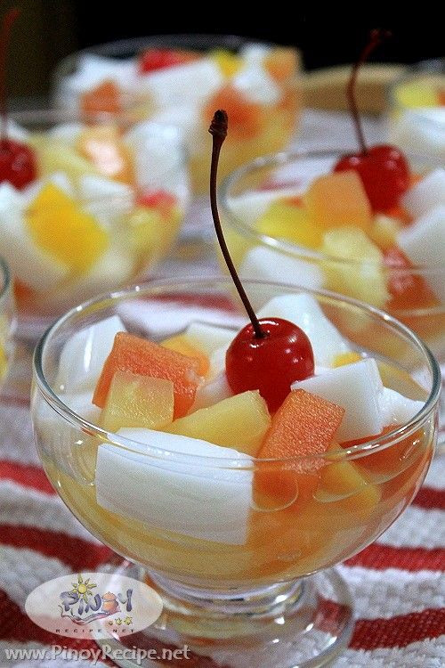 Fruit Cocktail Dessert
 Agar Agar Fruit Cocktail Salad Recipe