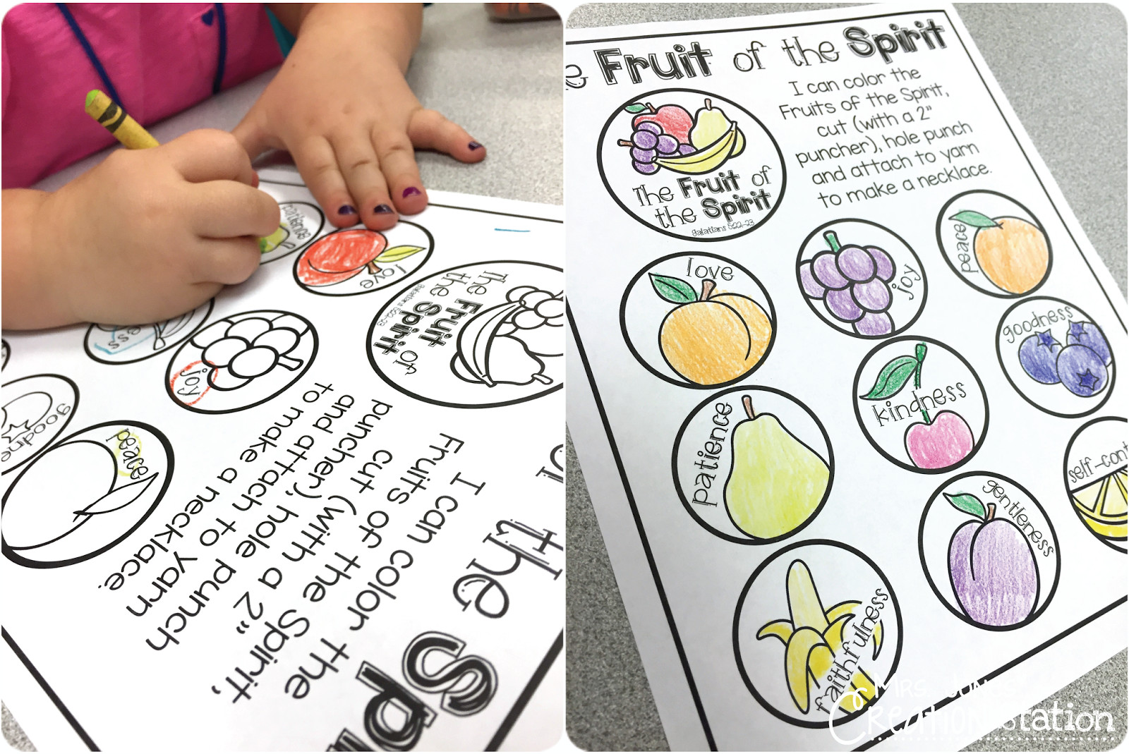 Fruit Of The Spirit Crafts For Preschoolers
 The Fruit of the Spirit Necklace Mrs Jones Creation Station