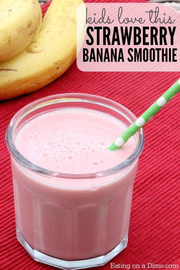 Fruit Yogurt Smoothies Recipes
 Yogurt Strawberry Banana Smoothie Recipe Eating on a Dime