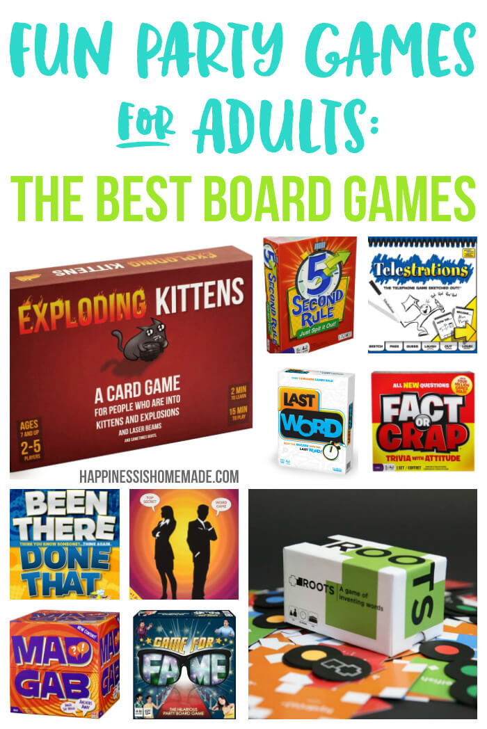Fun Adult Activities
 Fun Party Games for Adults Board Games Happiness is