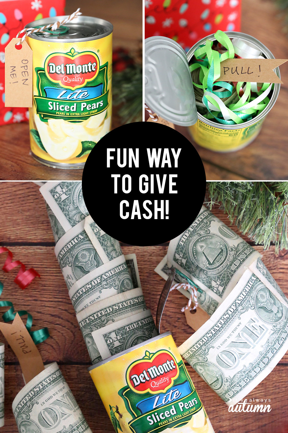 Fun Christmas Gift Ideas
 Funny Christmas money t idea Cash in a can It s