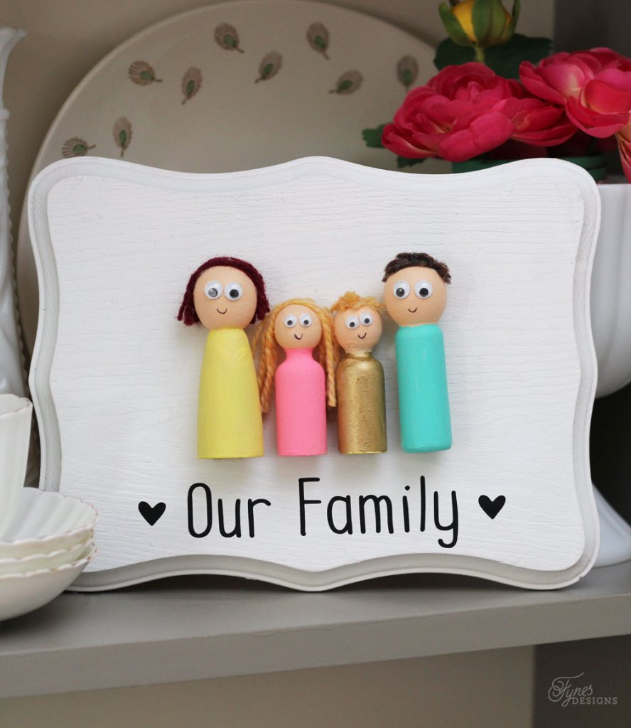 Fun Crafts To Do With Toddlers
 Peg Doll Family Plaque