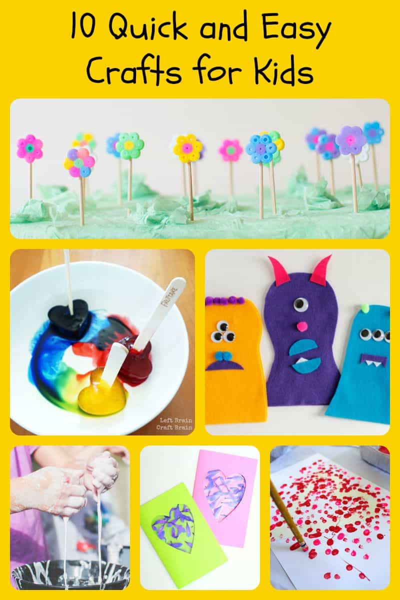 Fun Easy Projects For Kids
 10 Quick and Easy Crafts for Kids 5 Minutes for Mom