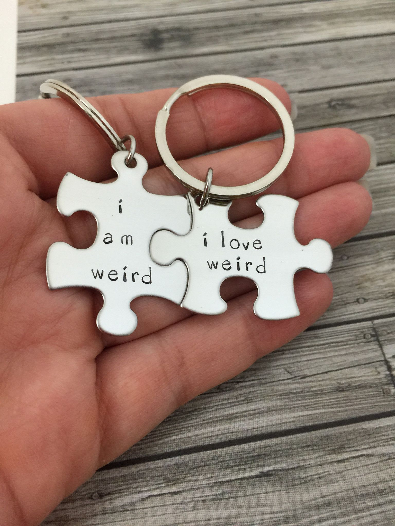 Fun Gift Ideas For Couples
 I am weird I love weird Couples Keychains Couples Gift