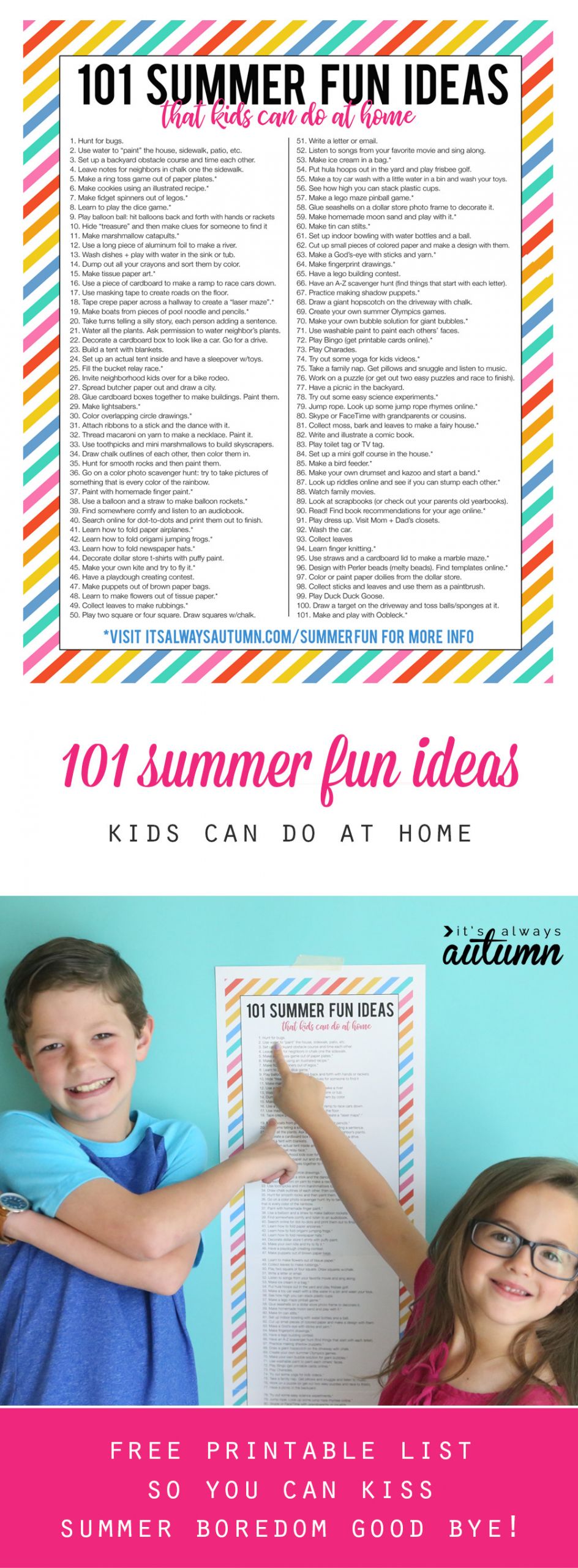 Fun Ideas For Kids
 101 summer fun ideas that kids can do at home It s