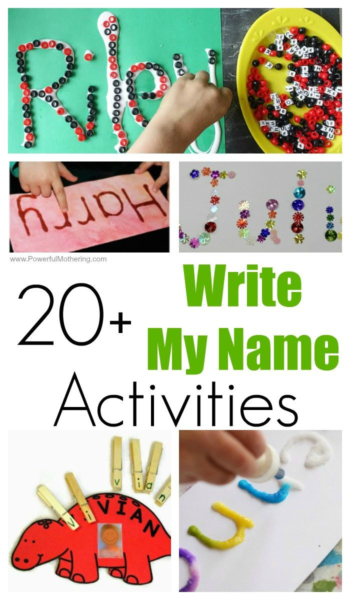 Fun Projects For Preschoolers
 20 FUN Write My Name Activities for Toddlers and Preschoolers