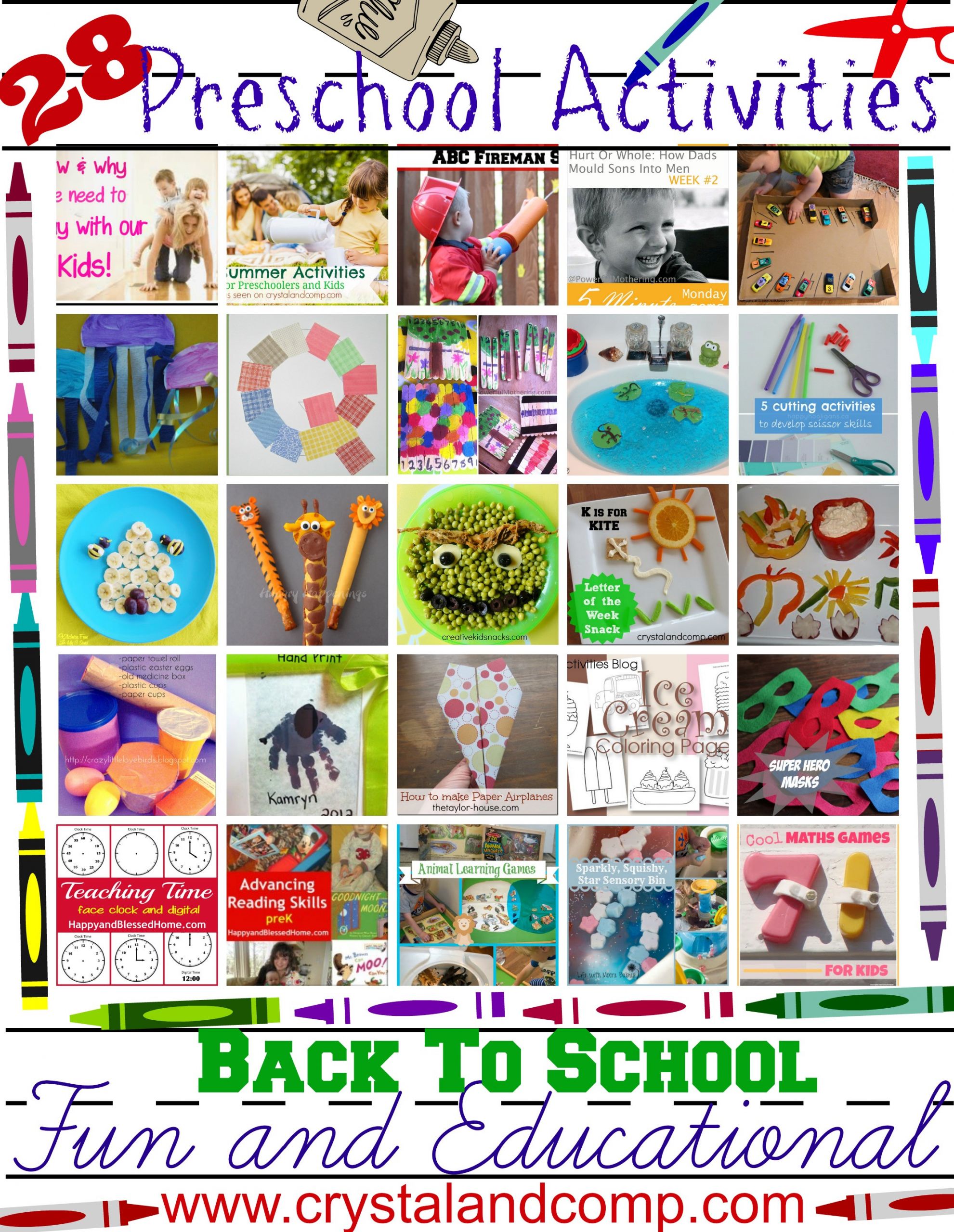 Fun Projects For Preschoolers
 28 Fun and Educational Preschool Activities For Back To