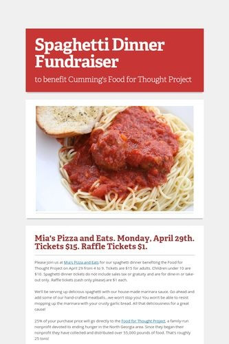 Fundraising Dinner Ideas
 9 best SPAGHETTI DINNER FUNDRAISER images on Pinterest