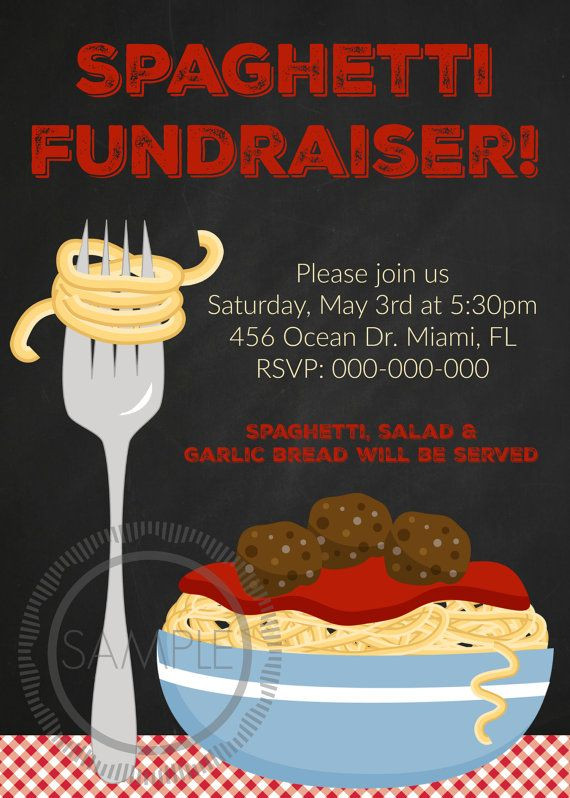 Fundraising Dinner Ideas
 Spaghetti Dinner Fundraiser Potluck by