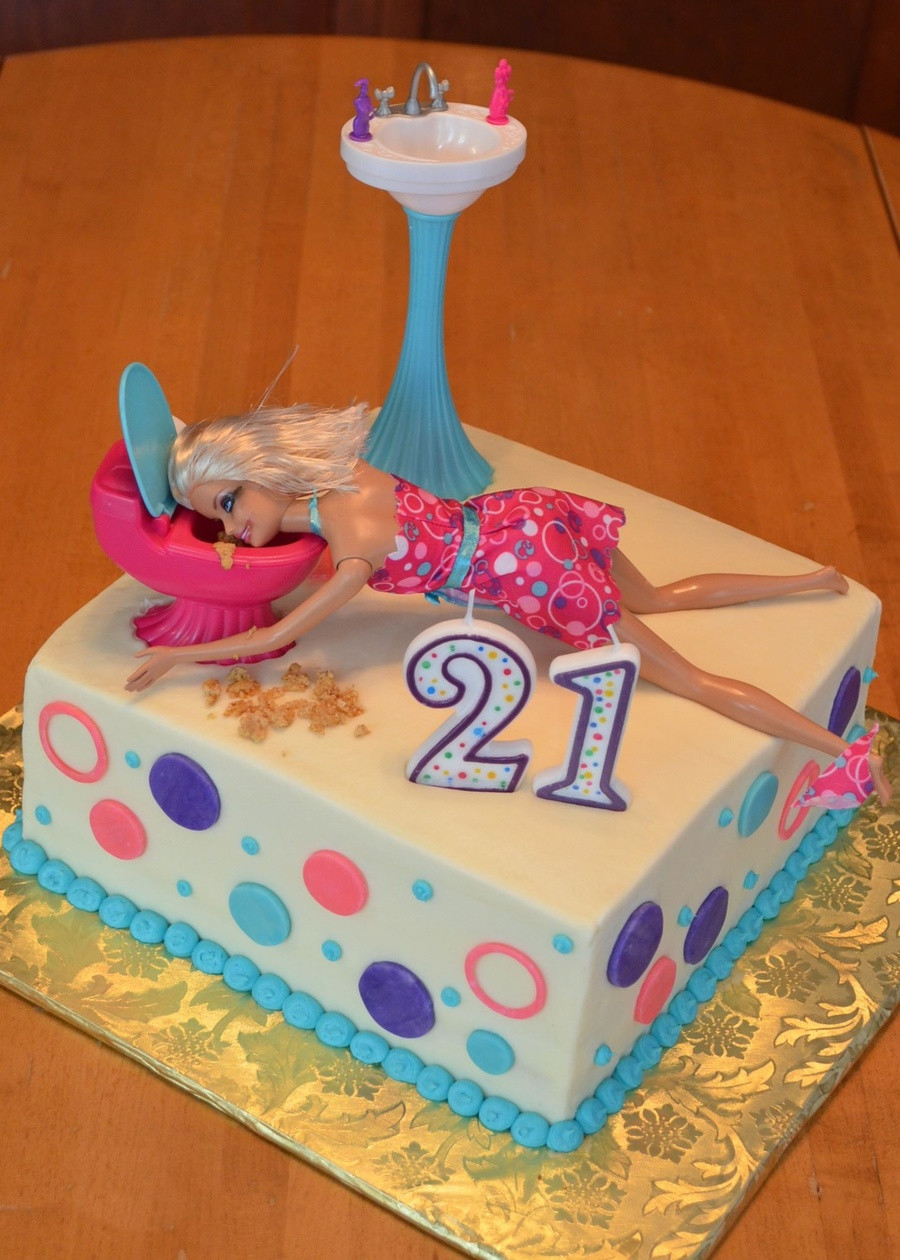 Funny 21st Birthday Cakes
 21St Birthday Drunken Barbie Cake CakeCentral