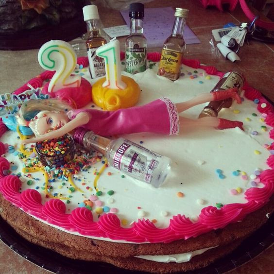 Funny 21st Birthday Cakes
 21st birthday Barbie and Birthdays on Pinterest