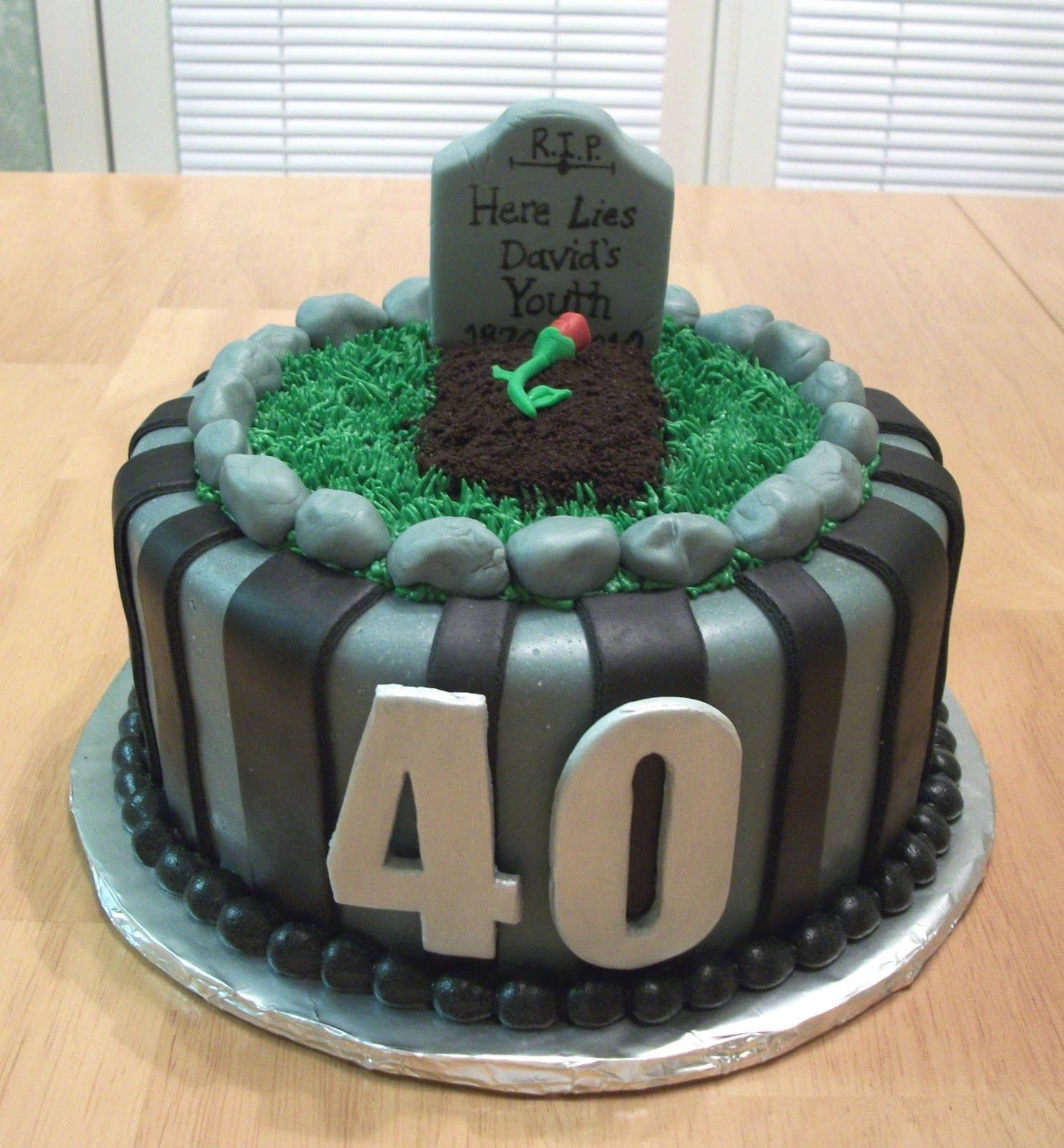 Funny 40th Birthday Cakes
 tombstone cakes