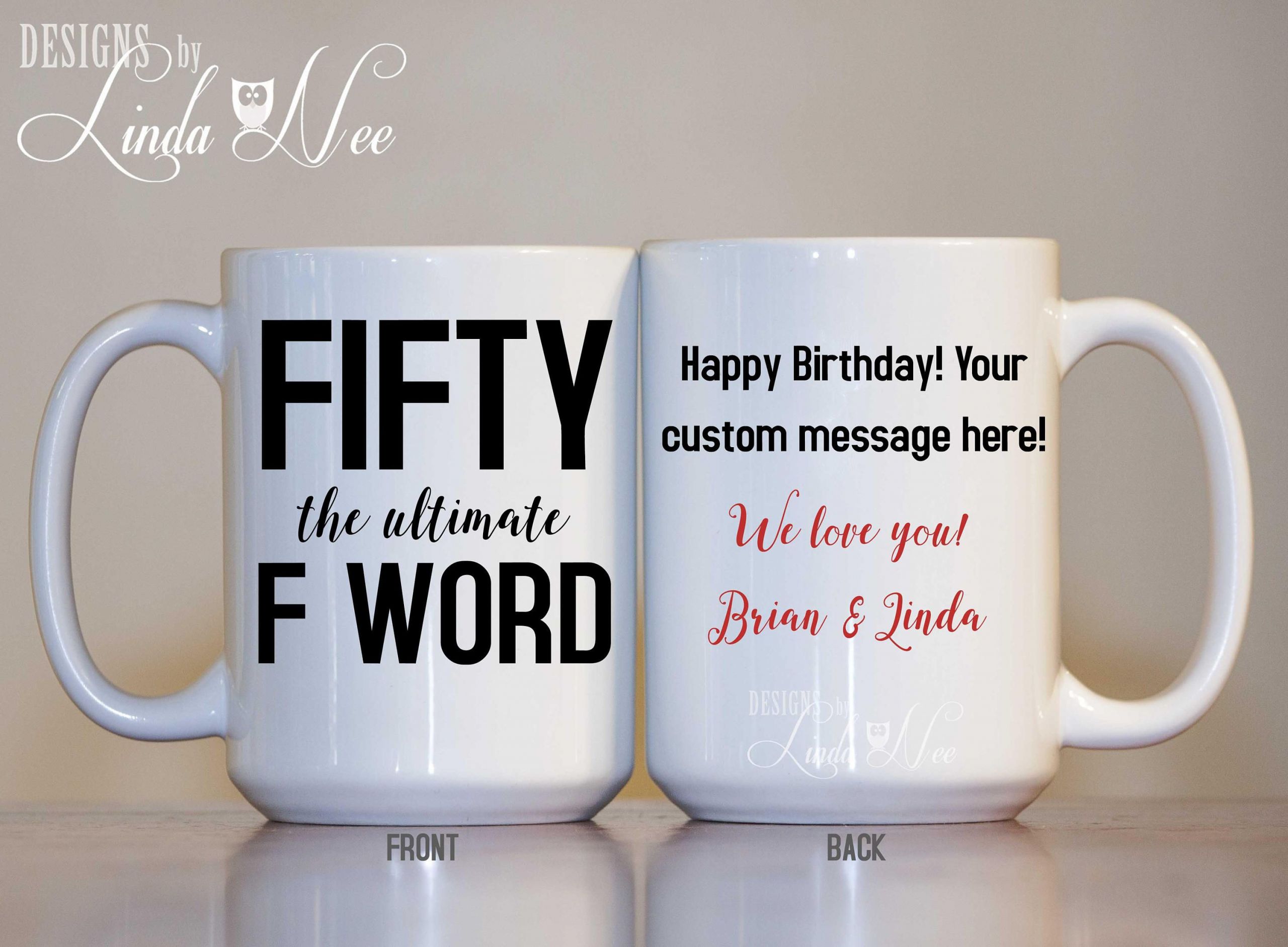 Funny 50Th Birthday Gift Ideas
 Funny 50th Birthday Mug Personalized 50th Birthday Party