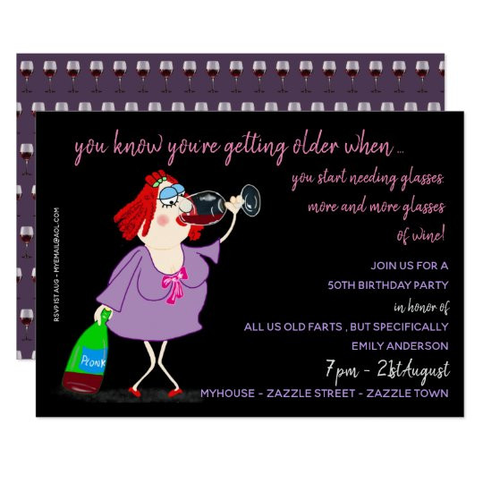 Funny 50th Birthday Invitations
 FUNNY Over the Hill Birthday Invites 50th Woman