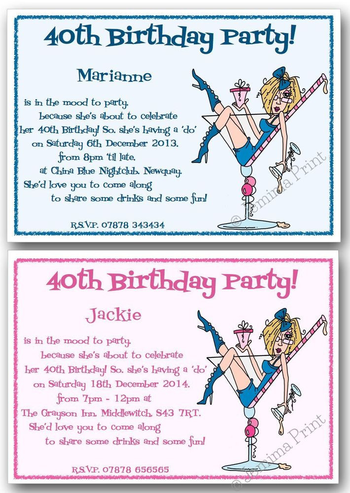 Funny 50th Birthday Invitations
 10x Personalised 18th 21st 30th 40th 50th 60th funny