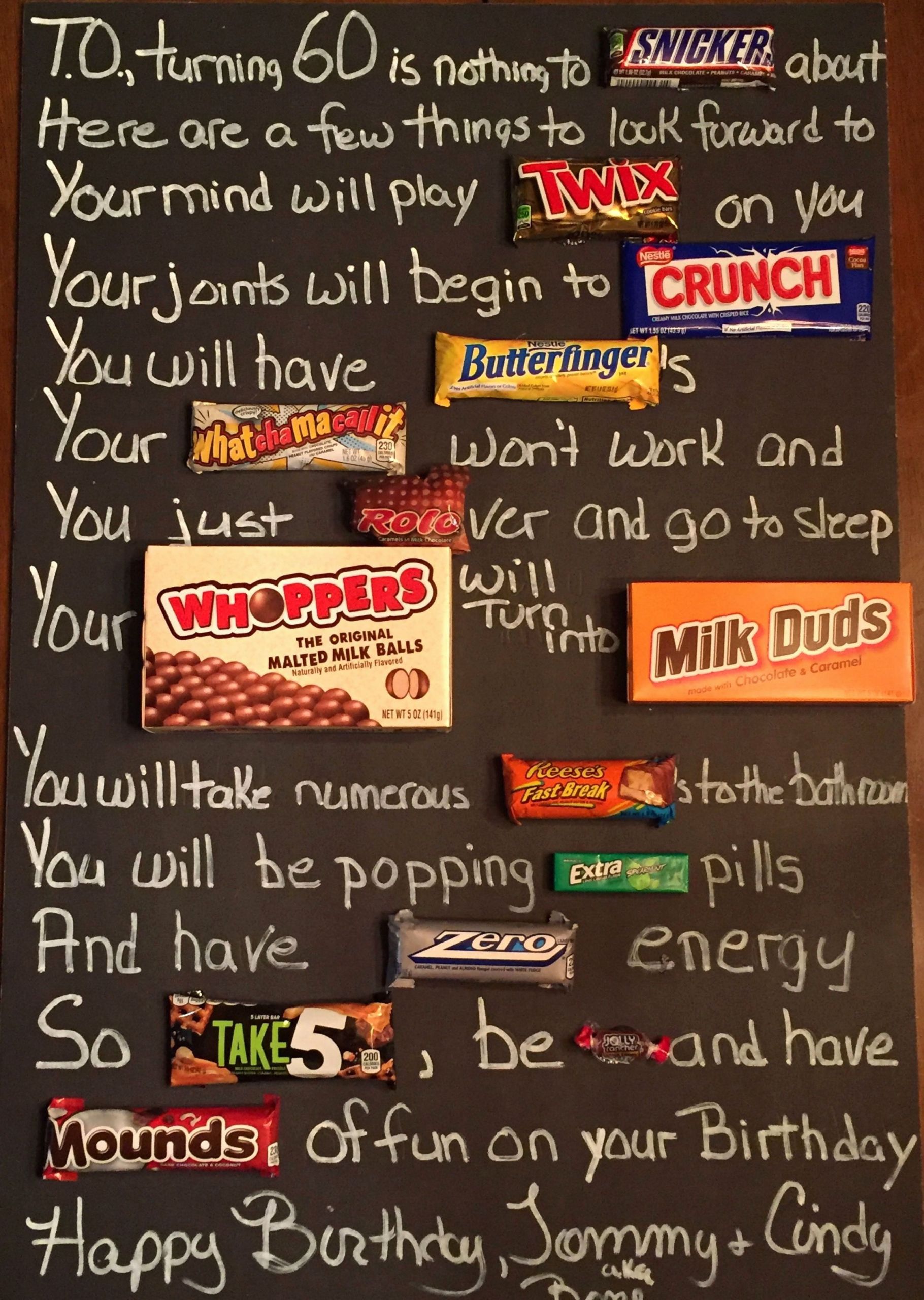 Funny 50th Birthday Poems
 Image result for funny 50th birthday poem with candy