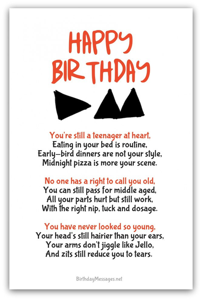Funny 50th Birthday Poems
 Funny Birthday Poems Funny Birthday Messages