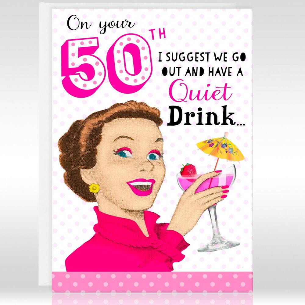 Funny 50th Birthday Wishes
 50TH FEMALE Birthday Greetings Card Funny Humour Joke
