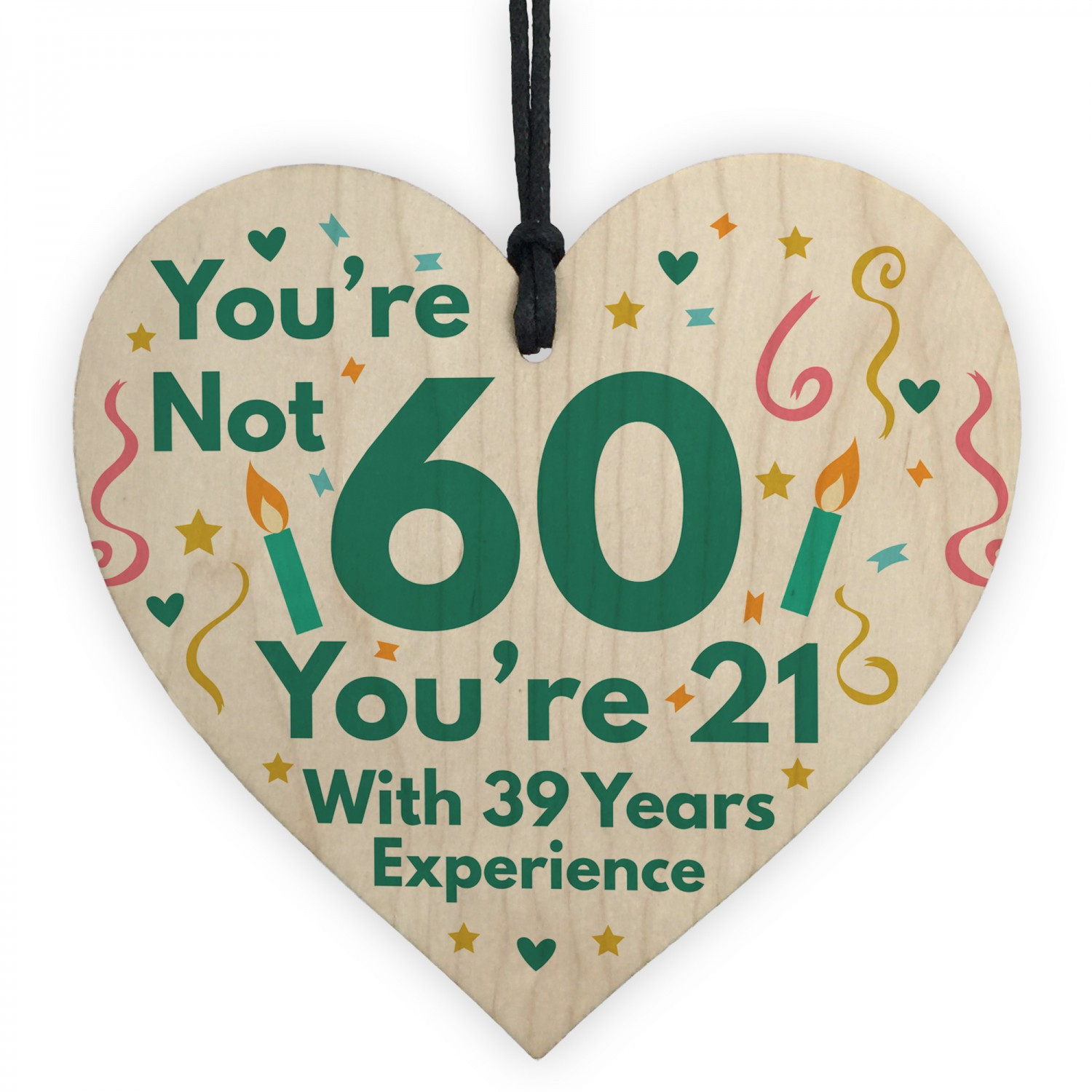 Funny 60th Birthday Gifts
 Funny Birthday Gifts Novelty 60th Birthday Gift Wood Heart