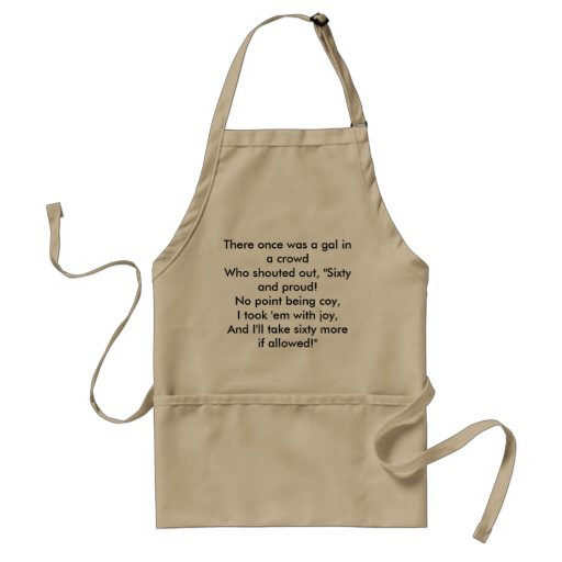 Funny 60th Birthday Gifts
 Funny 60th Birthday Limerick Gift Apron Woman