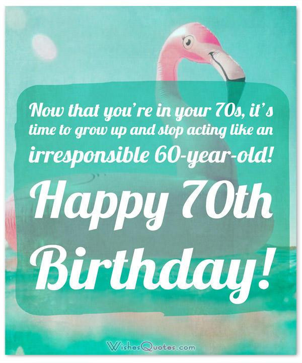 Funny 70th Birthday Cards
 70th Birthday Wishes and Birthday Card Messages By