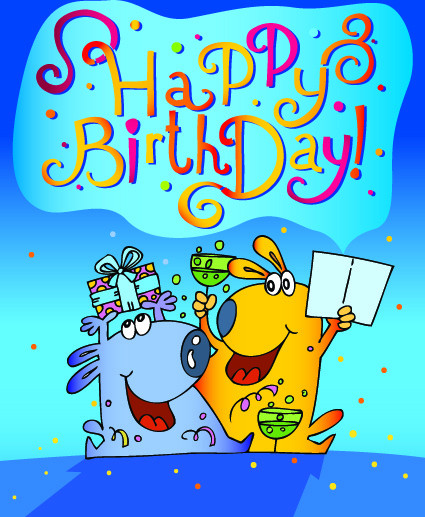 Funny Animated Birthday Cards
 Funny cartoon birthday cards vector Free vector in