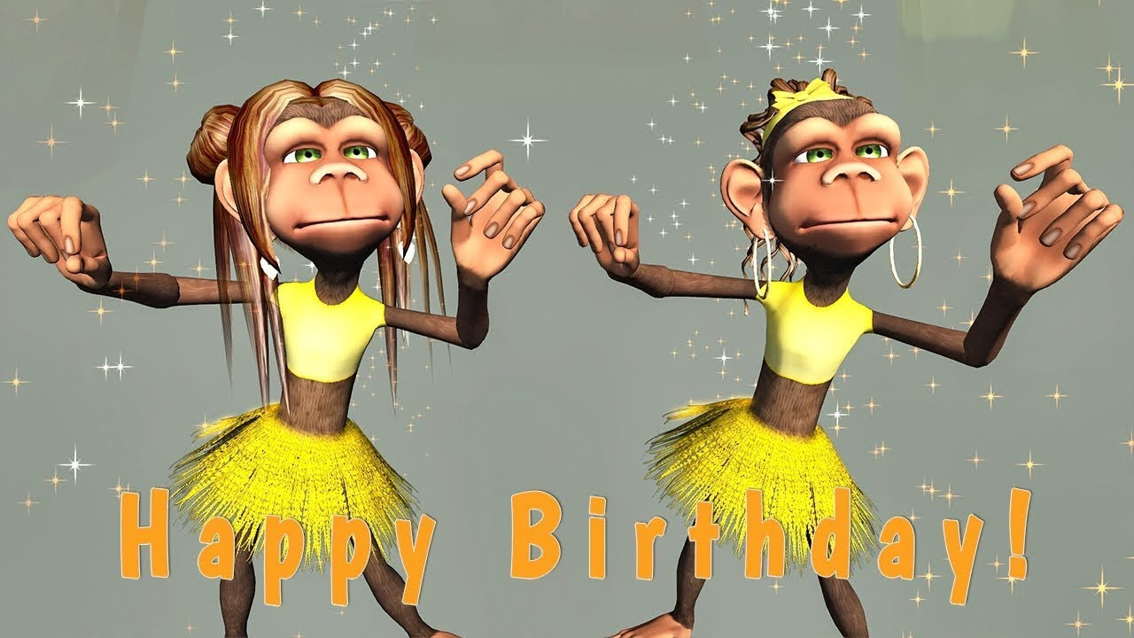 Funny Animated Birthday Cards
 Funny Happy Birthday Song Monkeys sing Happy Birthday