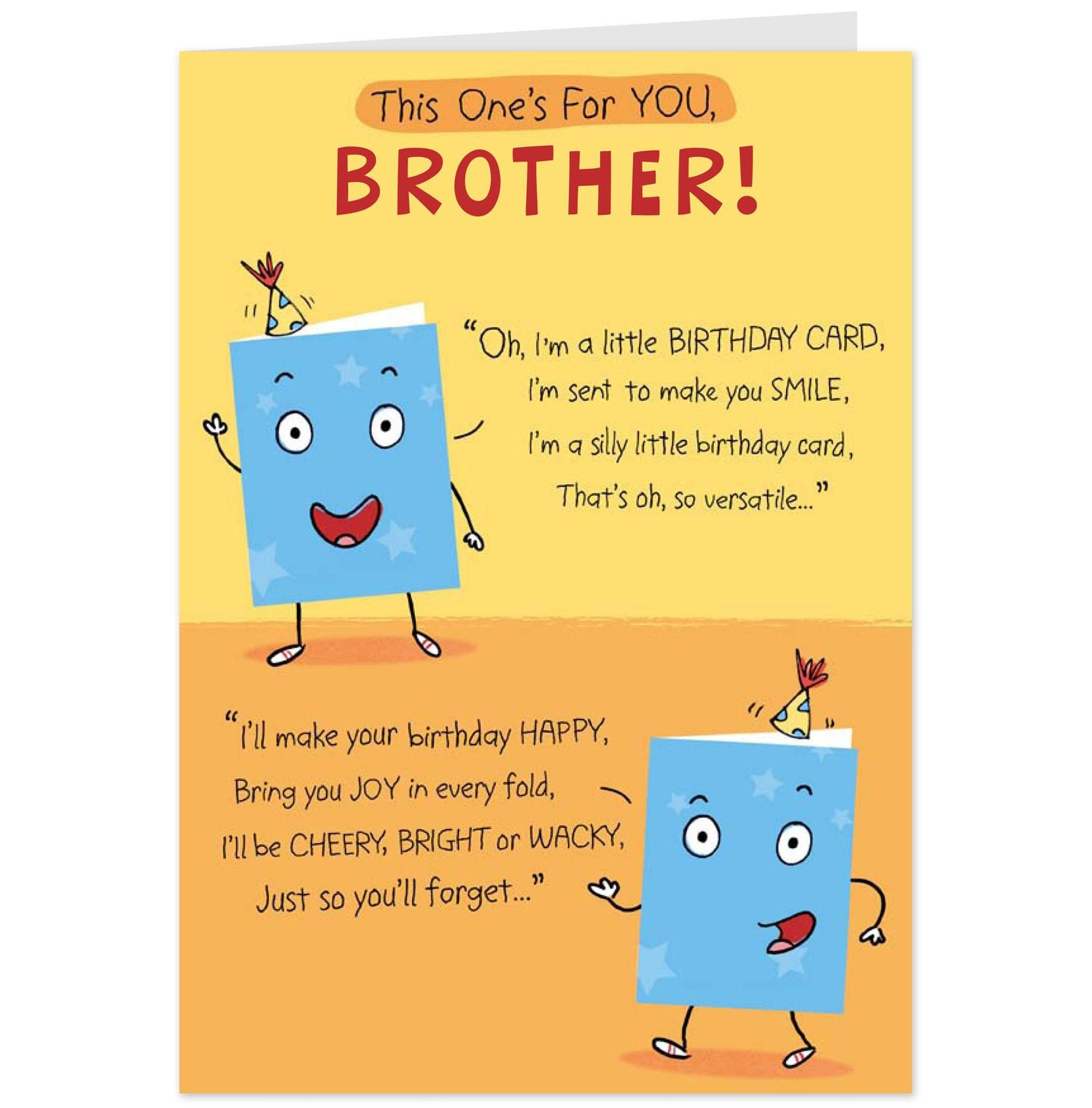 Funny Birthday Card For Brother
 Birthday Card Brother My Birthday Pinterest