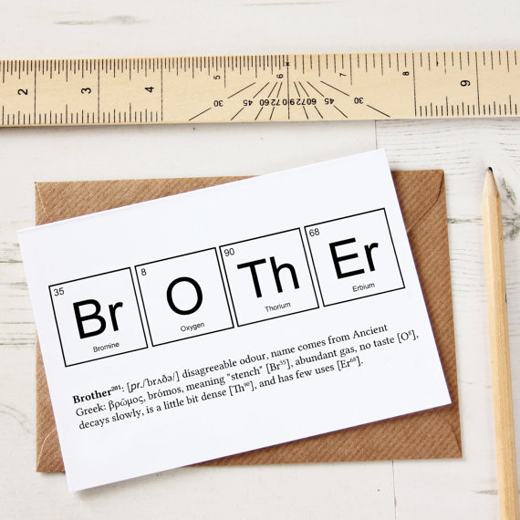 Funny Birthday Card For Brother
 FUNNY BROTHER ELEMENTS Cards Funny Sibling Joke Greeting
