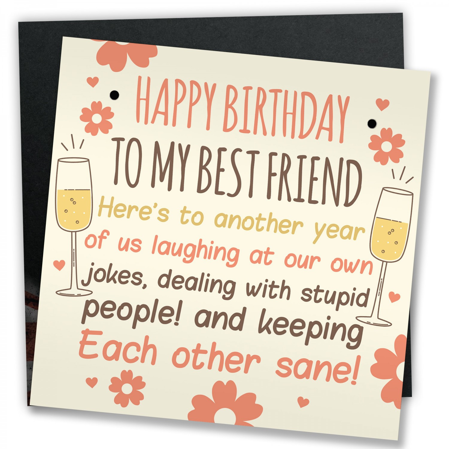 Funny Birthday Card For Friend
 Funny Best Friend Birthday Card Friendship Gifts Sign