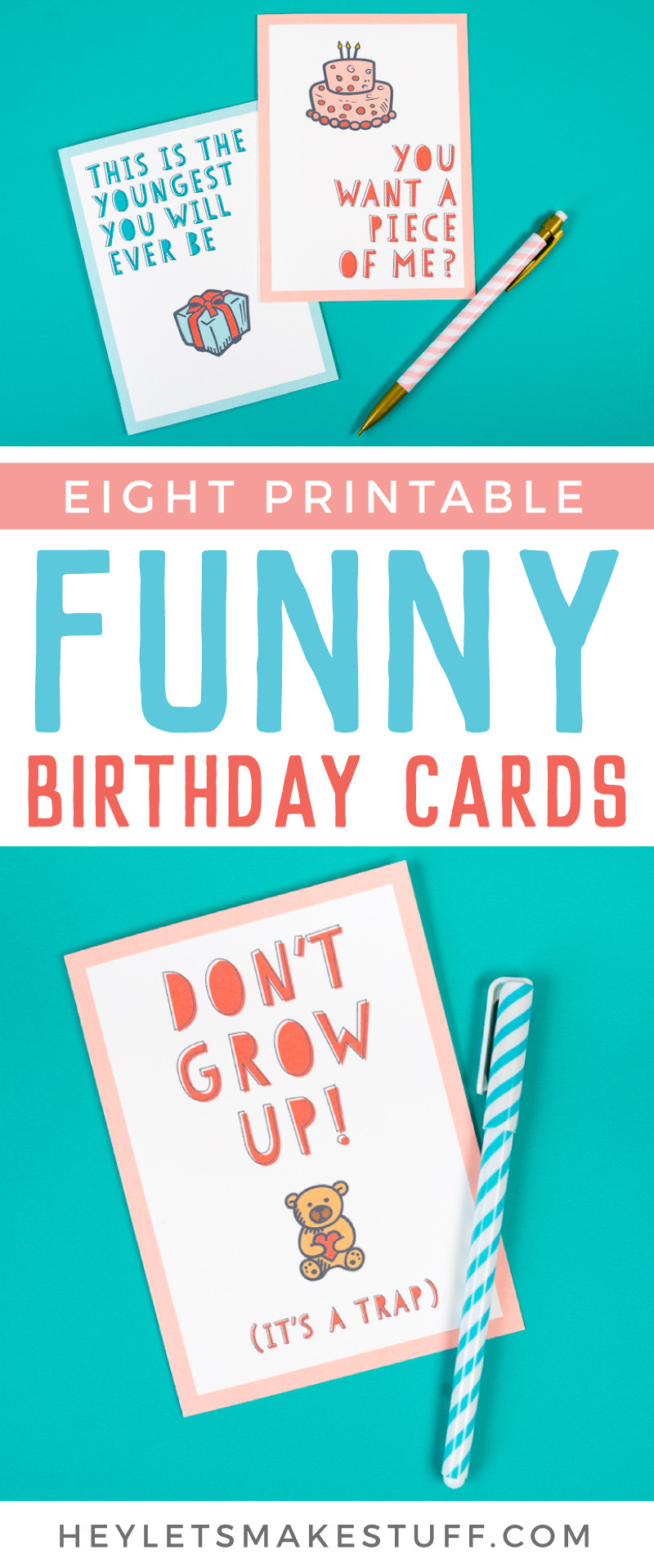 Funny Birthday Card Printable
 Free Funny Printable Birthday Cards for Adults Eight
