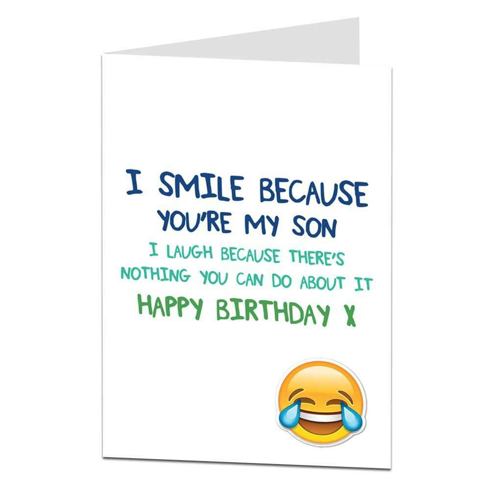 Funny Birthday Cards For Son
 Funny Happy Birthday Card For Son Perfect For 30th 40th