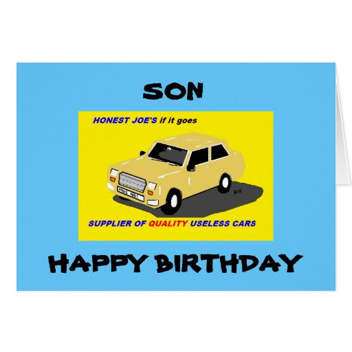 Funny Birthday Cards For Son
 SON BIRTHDAY FUNNY GREETING CARD