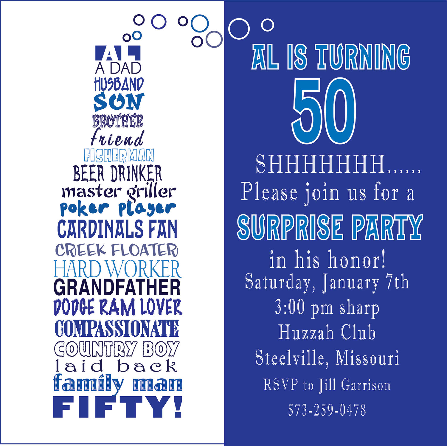 Funny Birthday Invitations
 Funny 50th Birthday Party Invitation Wording