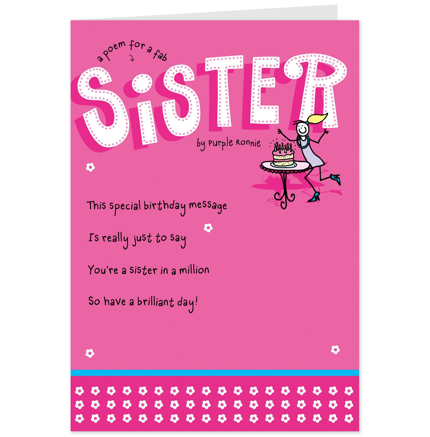 Funny Birthday Poems For Sister
 Funny Sister Quotes And Poems QuotesGram