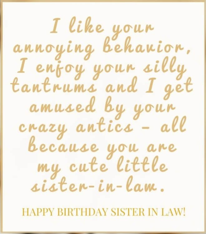 Funny Birthday Poems For Sister
 40 Happy Birthday Wishes for Sister In Law Funny