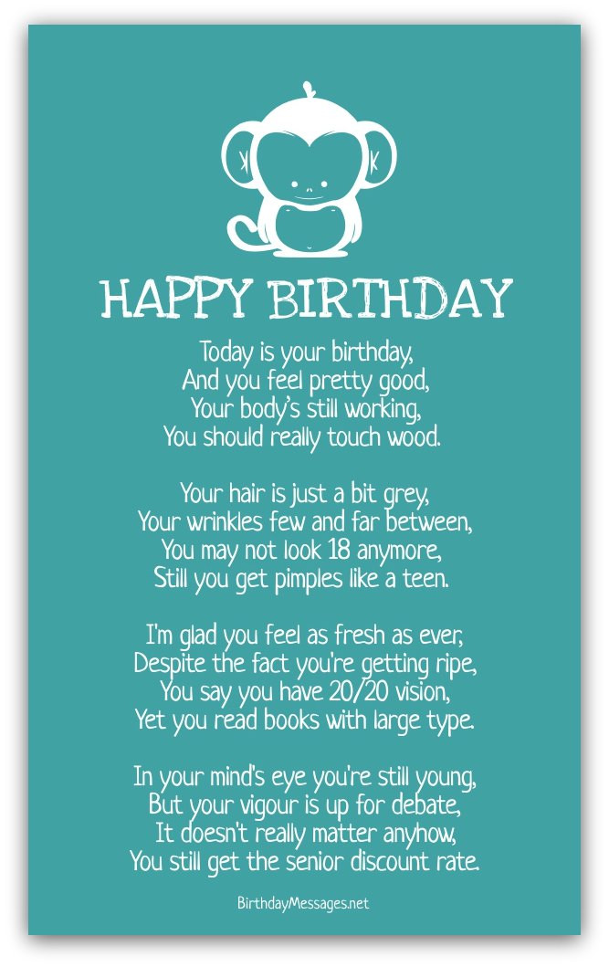 Funny Birthday Poems
 Funny Birthday Poems Funny Birthday Messages