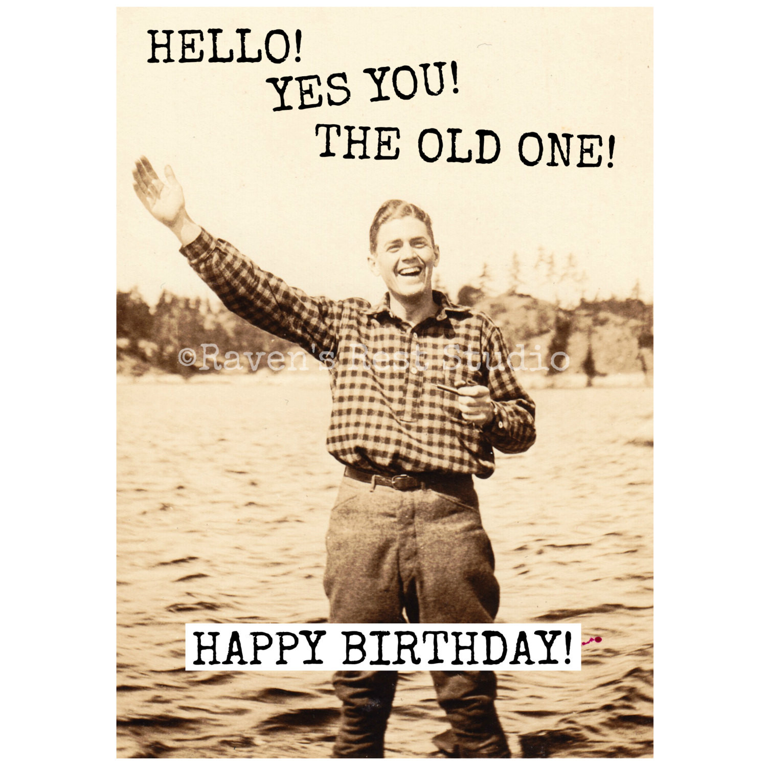 Funny Birthday Wishes For A Man
 Card 317 HELLO YES you The OLD one Happy Birthday