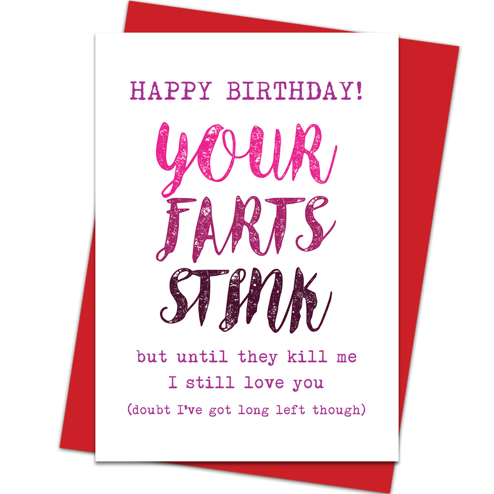 Funny Birthday Wishes For Wife
 Funny Happy Birthday Card Boyfriend Husband Girlfriend