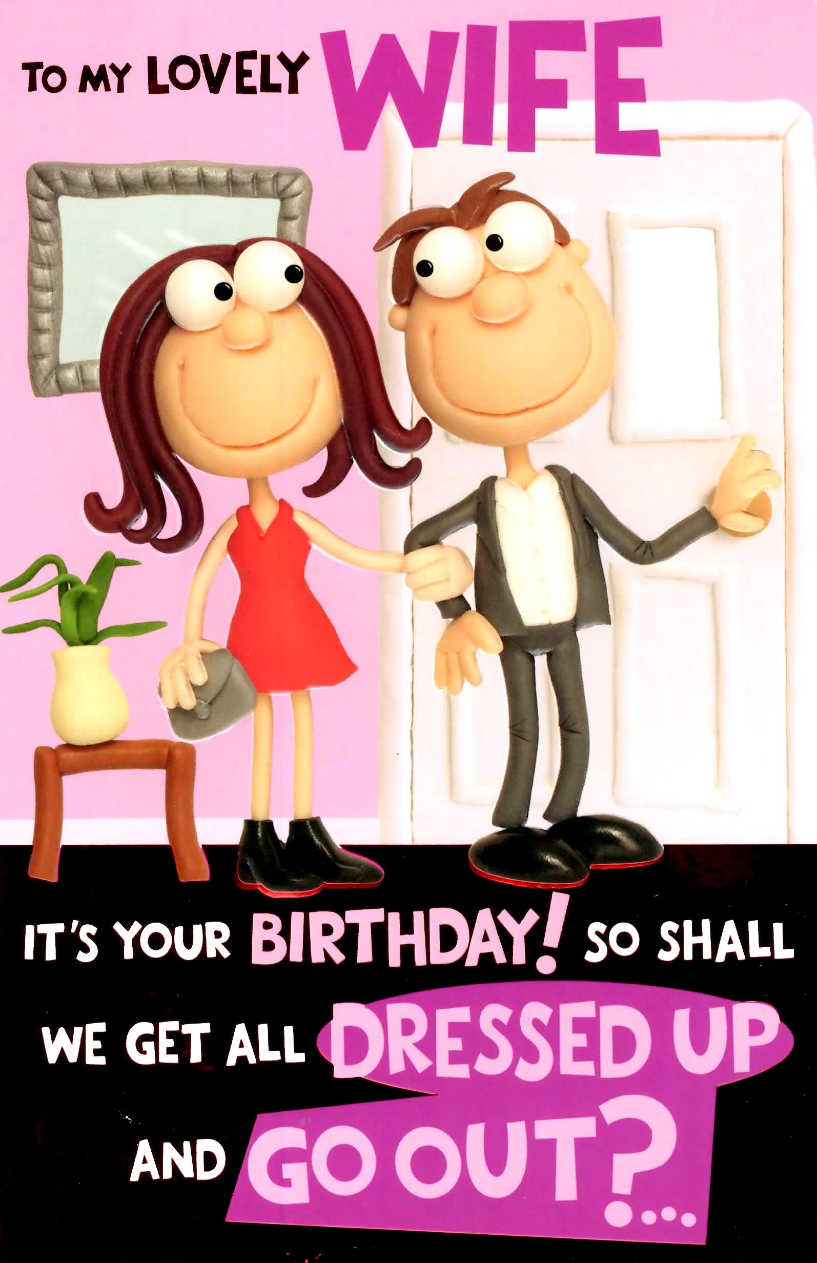 Funny Birthday Wishes For Wife
 Cute Funny Rude Lovely Wife Birthday Greeting Card