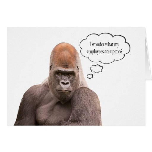 Funny Boss Birthday Wishes
 Funny Gorilla Happy Birthday Boss Card