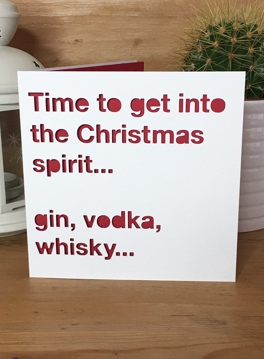 Funny Christmas Quote
 Christmas Card Drink Spirit quote alcohol funny Christmas