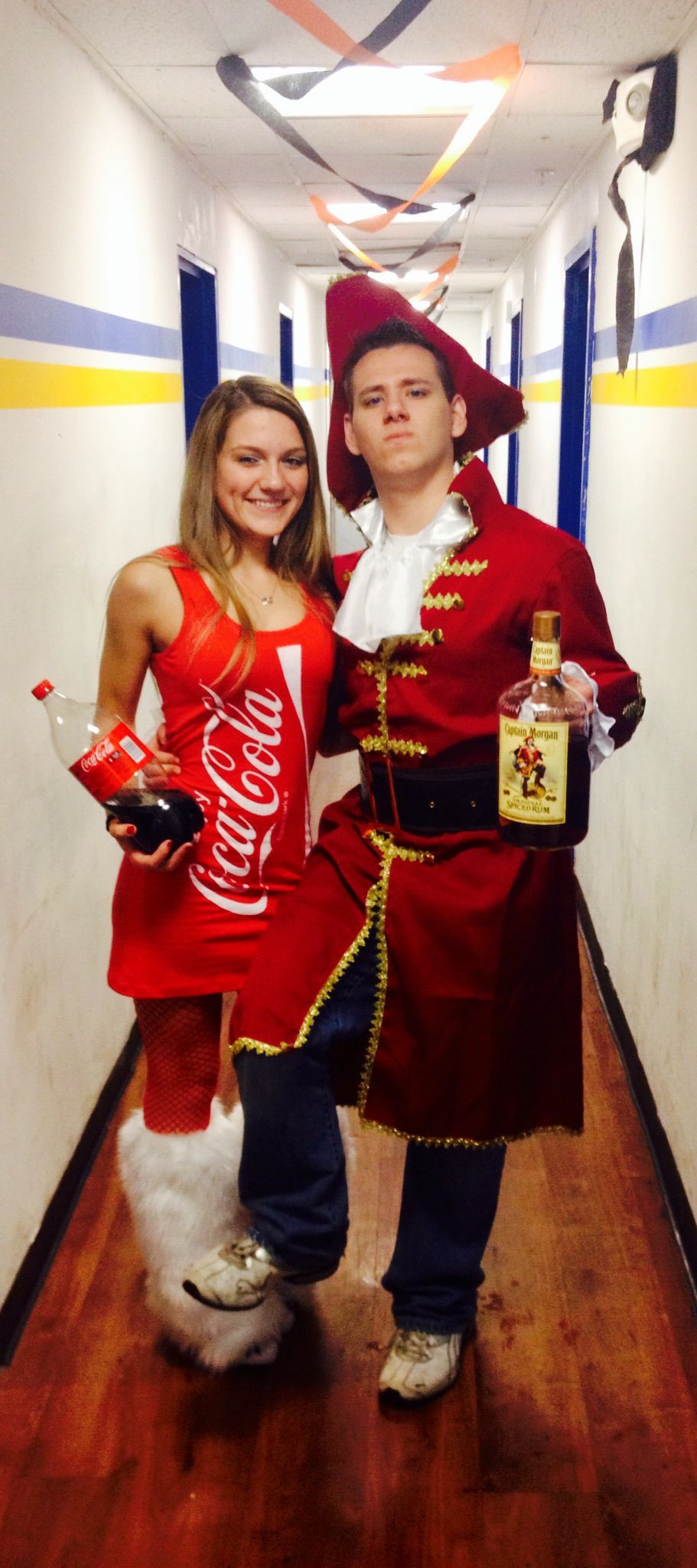 Funny DIY Couples Costumes
 Creative halloween costume diy captain Morgan and coke