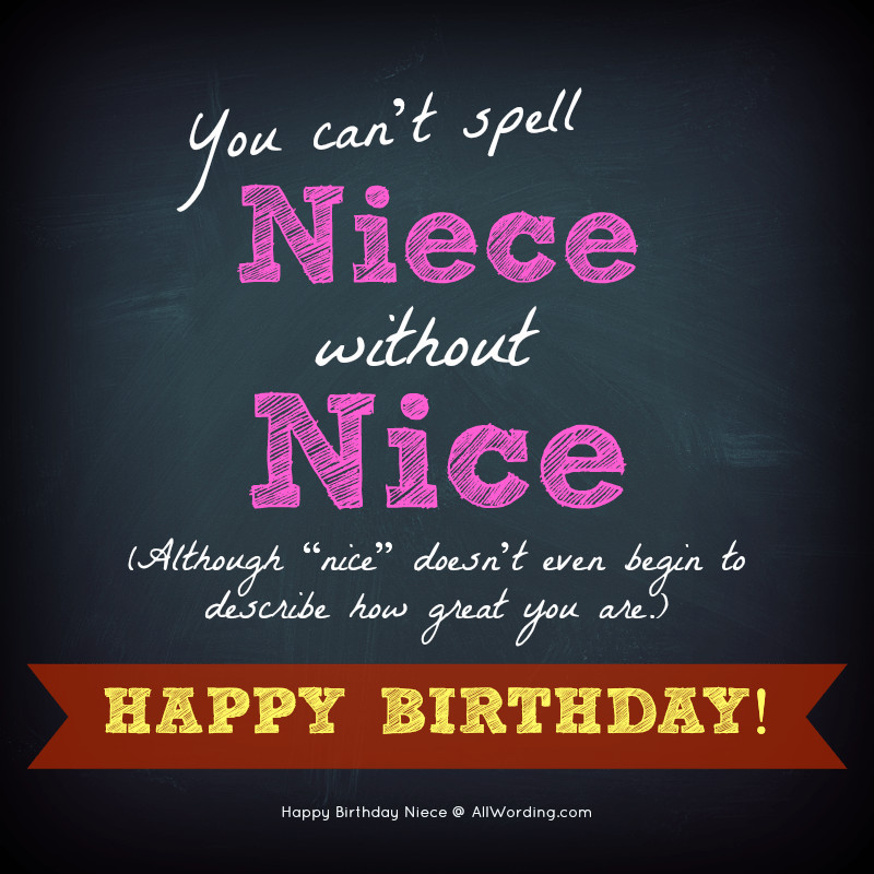 Funny Happy Birthday Quotes For Niece
 20 Birthday Wishes For a Special Niece AllWording