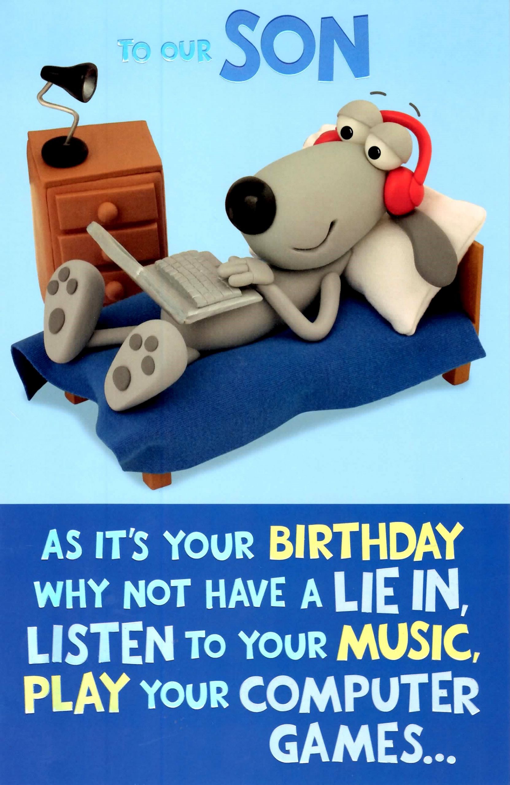 Funny Happy Birthday Quotes For Son
 Cute Funny To Our Son Birthday Greeting Card