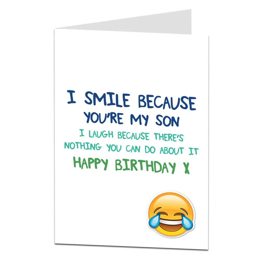 Funny Happy Birthday Quotes For Son
 Funny Happy Birthday Card For Son Perfect For 30th 40th